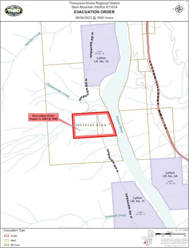 TNRD issues evacuation orders northwest of Lytton | Radio NL - Kamloops ...